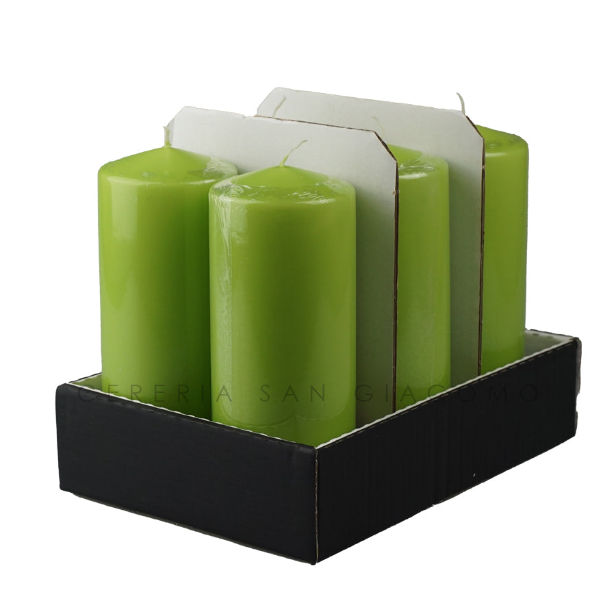 Cylindrical candles Ø60 mm. h 120 mm duration 33 hours Lilac in tray of 12