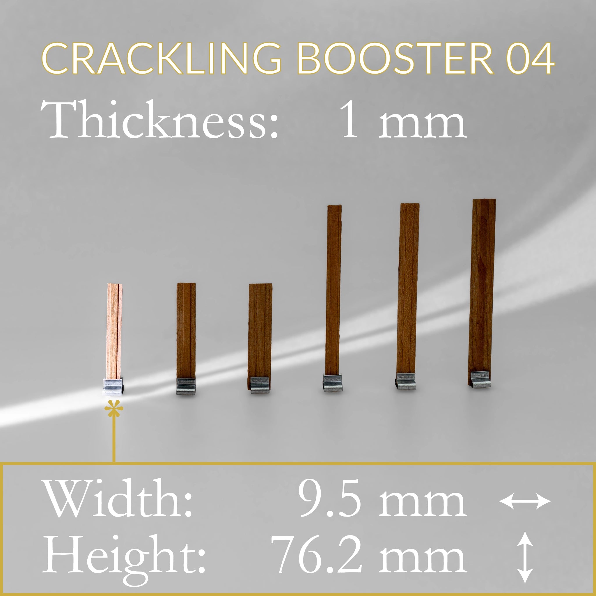Stoppini in legno "Crackling Booster" con Clip di supporto confezione da 10