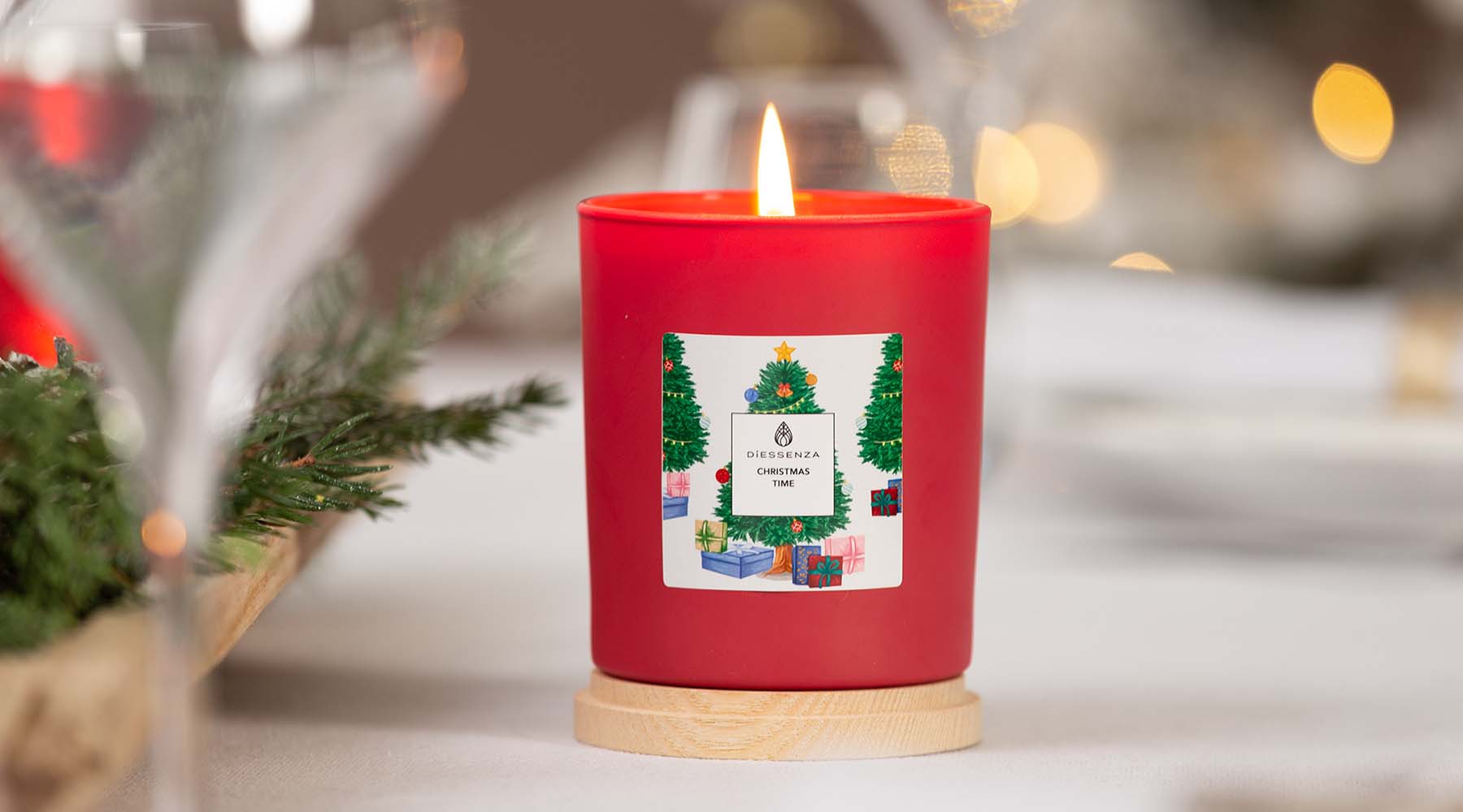 DiEssenza Christmas Time Candela profumata in cera di soia