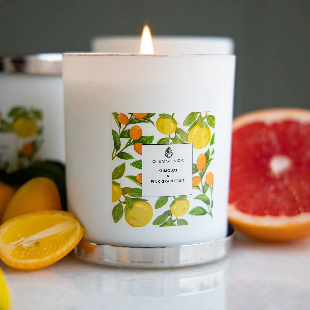 DiEssenza Kumquat & Pink Grapefruit- Mandarino Cinese & Pompelmo Rosa Candela profumata Candele-cereriasangiacomo