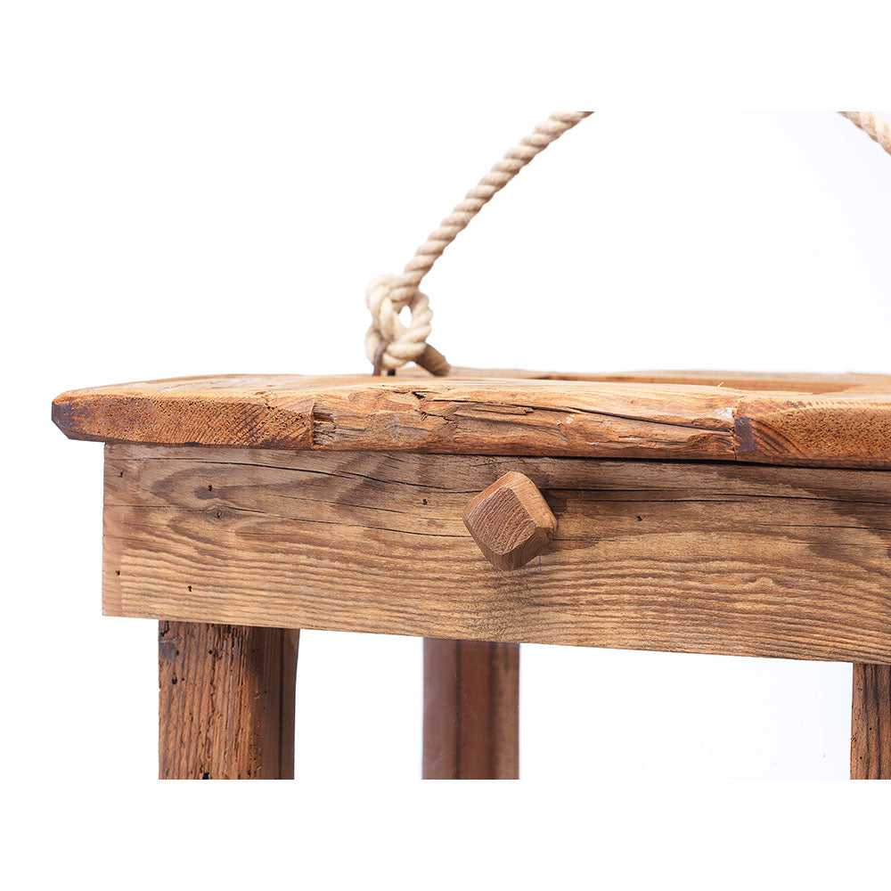 Lantern in Maso Wood h 80 cm.