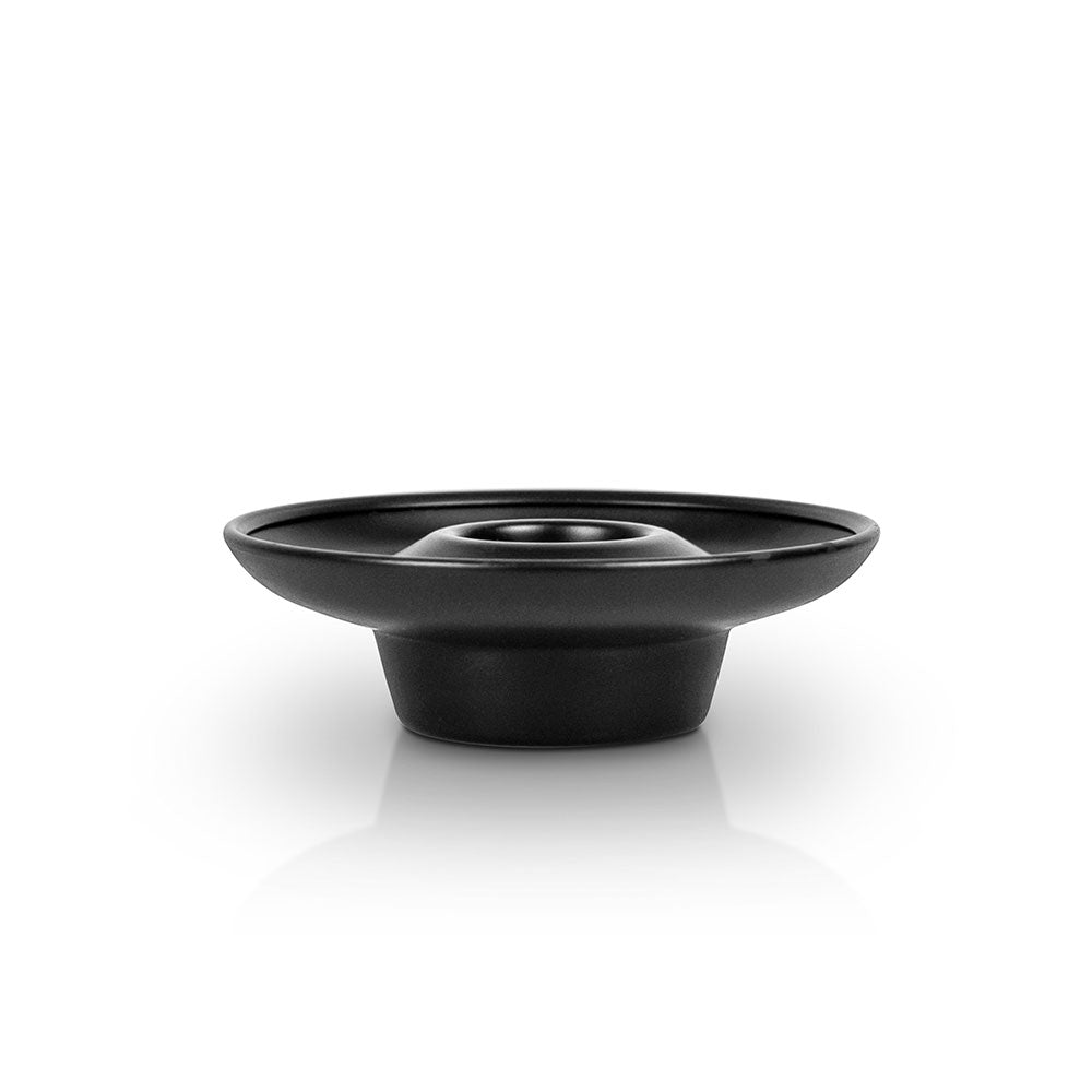 Portacandele rotondo in Ferro Nero per candele coniche