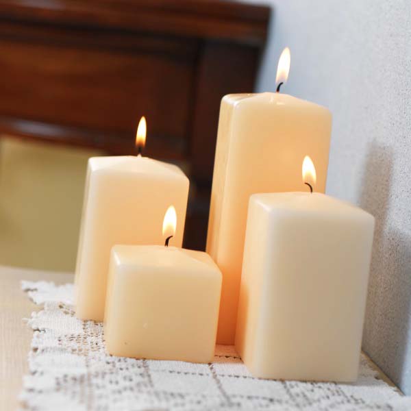 Candele quadrate Crema RICHARD WENZEL GMBH &amp; CO KG
